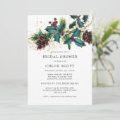 ホリ素朴ー&ベリーボタニカルブライダルシャワー 招待状 (スタンド正面)