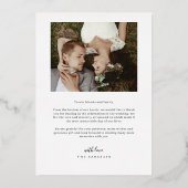 ホリ結婚したーメリーの写真結婚。 箔シーズンカード (裏面)