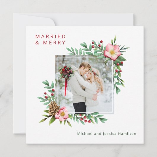ホリ結婚したーメリーション植物写真 シーズンカード (正面)