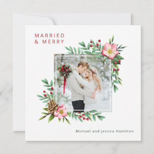 ホリ結婚したーメリーション植物写真 シーズンカード