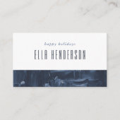 ホリ絵を描ディクリスマスパーティー座席表 – 青 エンクロージャーカード (正面)