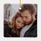 ホリ絵を描デークリスマスホリデーオーナメント-ティール（緑がかった色） セラミックオーナメント (裏面)