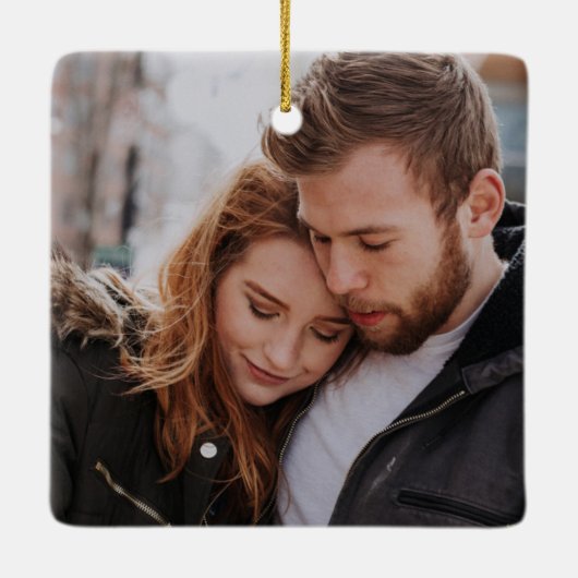 ホリ絵を描デークリスマスホリデーオーナメント-ティール（緑がかった色） セラミックオーナメント (裏面)