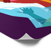 ホリ絵を描ハイゾウの群れ ポスター (角)