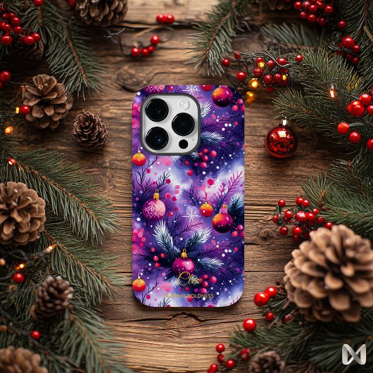 ホリ芸術的ー鮮やかパープルフェスティバルオーナメント Case-Mate iPhoneケース