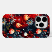 ホリ芸術的ー – 赤エレガントと金ゴールドオーナメント Case-Mate iPhoneケース (裏面 (横))