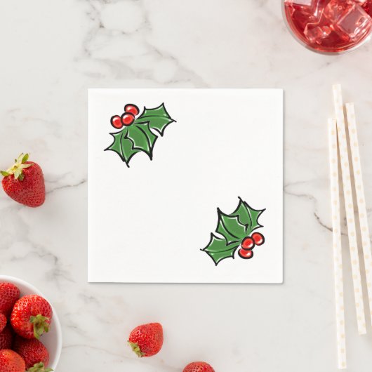 ホリ葉ーおもしろいの木の実 スタンダードカクテルナプキン (インサイチュ)