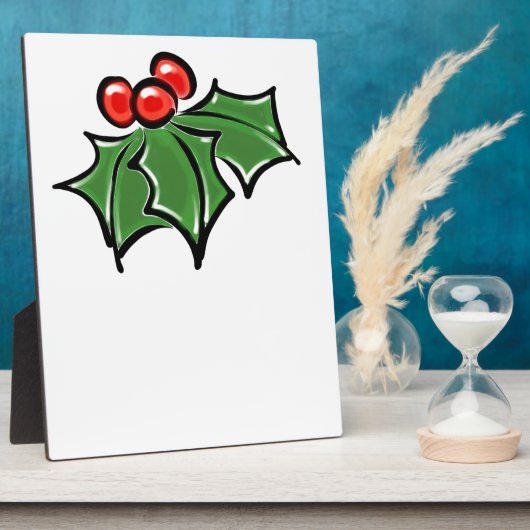 ホリ葉ーおもしろいの木の実 フォトプラーク (側面)