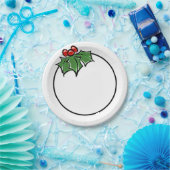 ホリ葉ーおもしろいの木の実 ペーパープレート (パーティー)