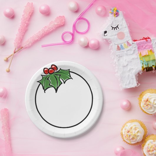 ホリ葉ーおもしろいの木の実 ペーパープレート (パーティー)