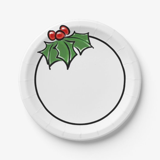 ホリ葉ーおもしろいの木の実 ペーパープレート (正面)