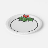 ホリ葉ーおもしろいの木の実 ペーパープレート (アングル)