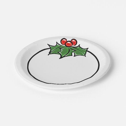 ホリ葉ーおもしろいの木の実 ペーパープレート (アングル)