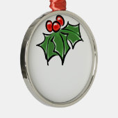 ホリ葉ーおもしろいの木の実 メタルオーナメント (右)