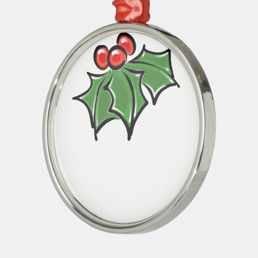 ホリ葉ーおもしろいの木の実 メタルオーナメント (左)