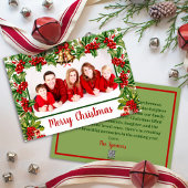 ホリ葉ーとベリーのメリークリスマスフォト シーズンカード