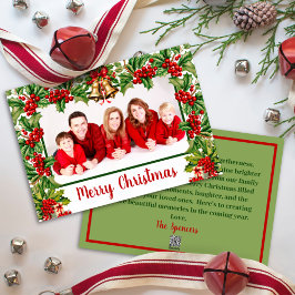 ホリ葉ーとベリーのメリークリスマスフォト シーズンカード
