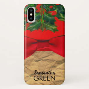 ホリ葉ーとレッドボウモノグラム iPhone X ケース