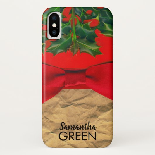 ホリ葉ーとレッドボウモノグラム Case-Mate iPhoneケース (裏面)