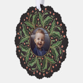 ホリ葉ーと果実のラウンドフォト オーナメントカード (左)