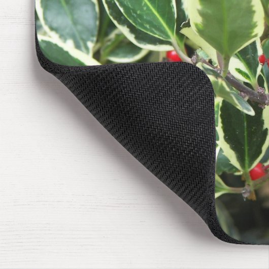 ホリ葉ーと赤い果実(季節) マウスパッド (コーナー)