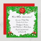 ホリ葉ーオーナメントホリデーパーティー 招待状 (正面/裏面)