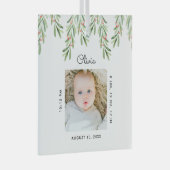 ホリ葉ーフォトフォトベビー1stクリスマス ガラスオーナメント (正面右)