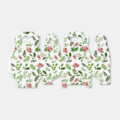 ホリ葉ーベリーウォーターカラーパターンホリデー フェイバーボックス (折り畳みなし)