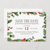 ホリ葉ーモダンホリ・パーティ日付の保存 案内ポストカード (正面/裏面)