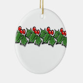 ホリ葉ーリース、ホリーベリー セラミックオーナメント (右)