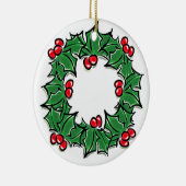 ホリ葉ーリース、ホリーベリー セラミックオーナメント (右)