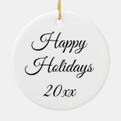 ホリ葉ーリース、ホリーベリー セラミックオーナメント (裏面)