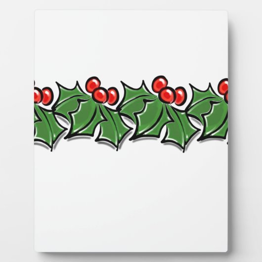 ホリ葉ーリース、ホリーベリー フォトプラーク (正面)