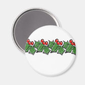 ホリ葉ーリース、ホリーベリー マグネット (正面/裏面)