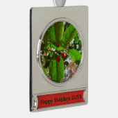 ホリ葉ー自然IIホリデイ植物学 シルバープレートバナーオーナメント (右)