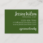 ホリ詰まったシュキャベツ転がユジュー料理食品 名刺 (裏面)