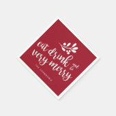 ホリ食べードリンクとビーヴメリーィー スタンダードカクテルナプキン (角)