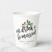 ホリ食べードリンクとビー結婚したクリスマスベリー 紙コップ (裏面)