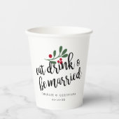 ホリ食べードリンクとビー結婚したクリスマスベリー 紙コップ (正面)
