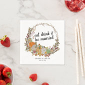 ホリ食べー・ドリンクとベー結婚したス感謝祭 スタンダードカクテルナプキン (インサイチュ)