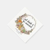 ホリ食べー・ドリンクとベー結婚したス感謝祭 スタンダードカクテルナプキン (角)