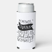 ホリ飲デイ・スピリットに満ちていない |ドリンククリスマス スリム缶クーラー (Seltzer正面)