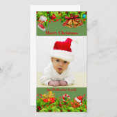 ホリ飾ーと写真クリスマス シーズンカード (正面/裏面)