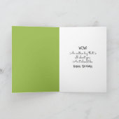 ホルおもしろいスタイン牛誕生日 カード (内部)