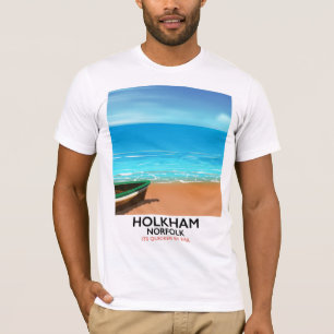 ホルカム ノーフォーク ビーチ 旅行ポスター Tシャツ