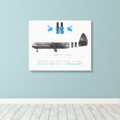 ホルサ滑空機 – ペガサス橋 キャンバスプリント (インサイチュ (ウッドフロア))