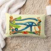 ホルスのエジプトの目 – モノグラム ランバークッション (ブランケット)