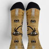 ホルスのエジプトの目 – ワジェットオーナメント ソックス (上部)