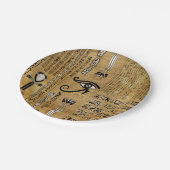 ホルスのエジプトの目 – ワジェットオーナメント ペーパープレート (アングル)