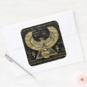 ホルスのエジプトの目 – ワジェット金ゴールドとブラック スクエアシール (封筒)